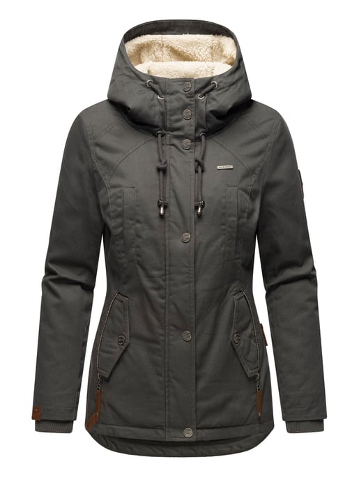 Chaqueta de invierno Marikoo para mujer con capucha y forro de borreguito - Image 2