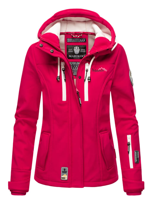 Marikoo chaqueta softshell mujer – Kleine Zicke cálida con capucha y forro polar - Image 1