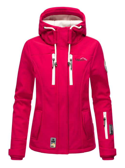 Marikoo chaqueta softshell mujer – Kleine Zicke cálida con capucha y forro polar - Image 2