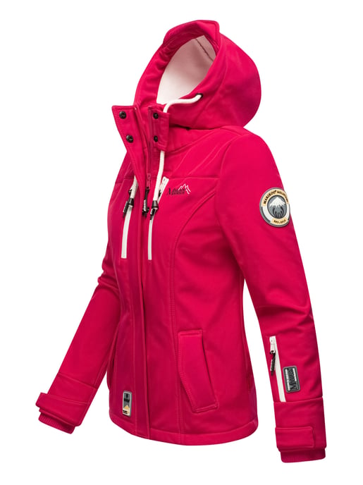 Marikoo chaqueta softshell mujer – Kleine Zicke cálida con capucha y forro polar - Image 3