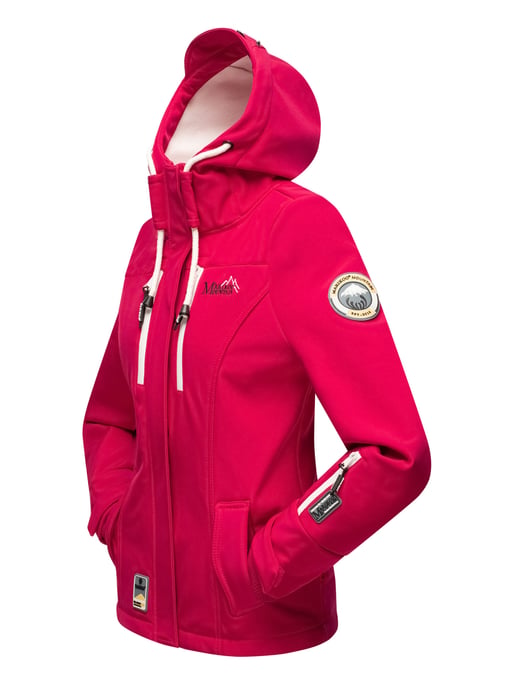 Marikoo chaqueta softshell mujer – Kleine Zicke cálida con capucha y forro polar - Image 4