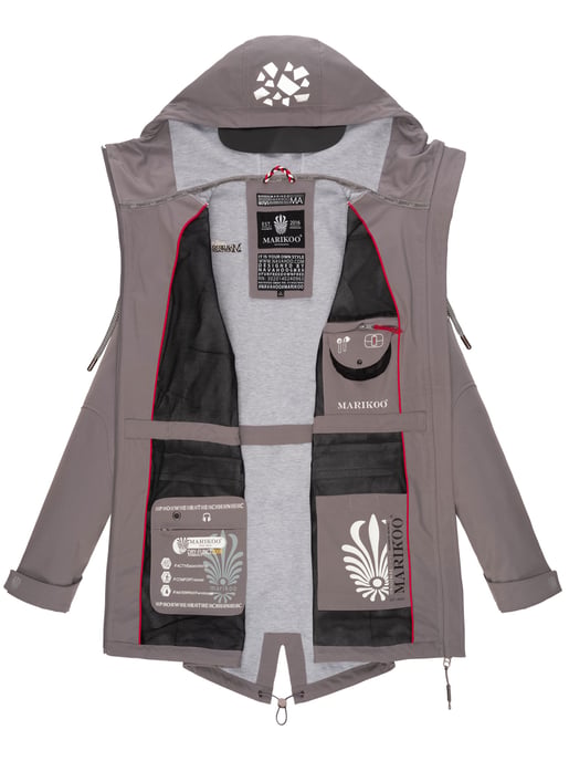 Marikoo chaqueta softshell mujer – Ulissaa con capucha y detalles reflectantes - Image 6