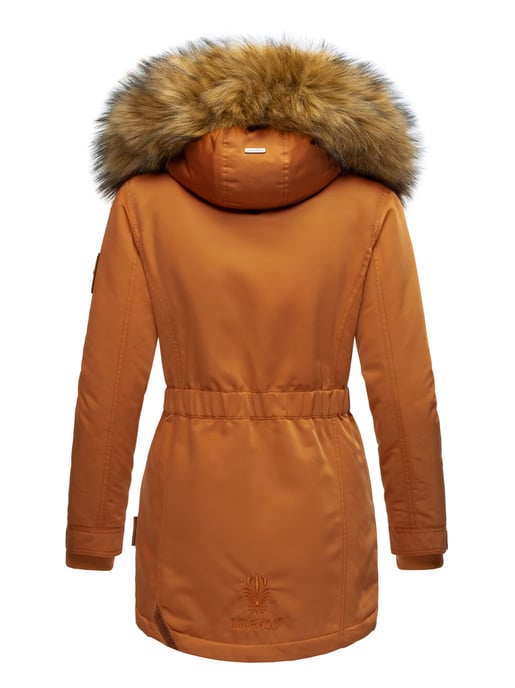 Marikoo abrigo de invierno mujer – Sanakoo cálido con cuello de pelo sintético desmontable - Image 5