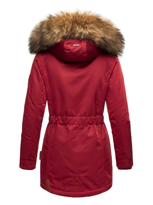 Marikoo abrigo de invierno mujer – Sanakoo cálido con cuello de pelo sintético desmontable - Image 5