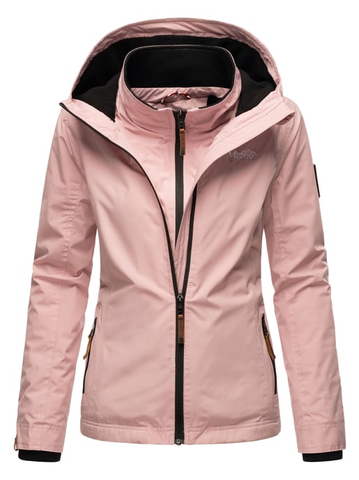 Chaqueta de entretiempo Marikoo Erdbeere para mujer con doble cuello y forro polar - Image 2