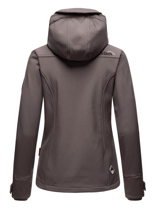 Marikoo chaqueta softshell mujer – Kleine Zicke cálida con capucha y forro polar - Image 4