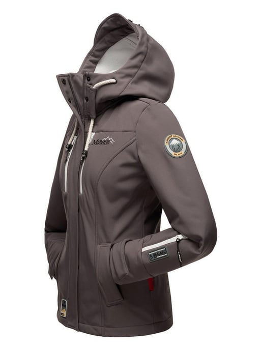Marikoo chaqueta softshell mujer – Kleine Zicke cálida con capucha y forro polar - Image 5