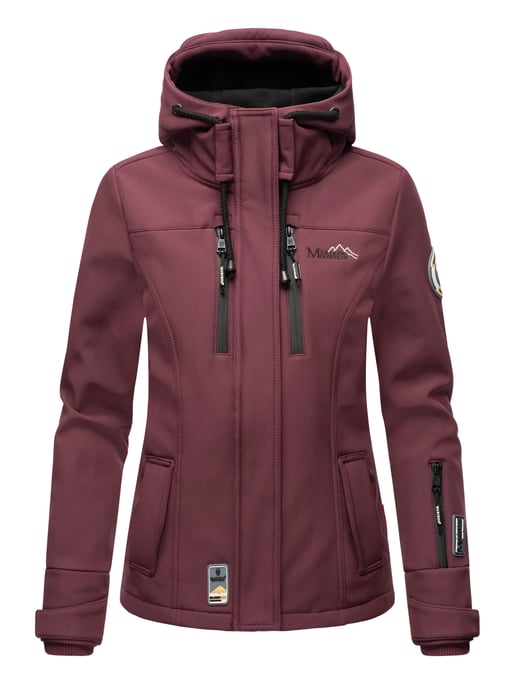 Marikoo chaqueta softshell mujer – Kleine Zicke cálida con capucha y forro polar - Image 2