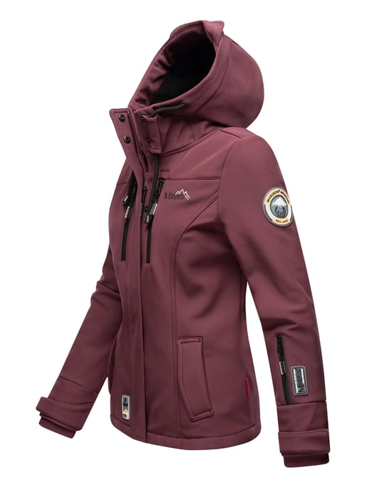 Marikoo chaqueta softshell mujer – Kleine Zicke cálida con capucha y forro polar - Image 3