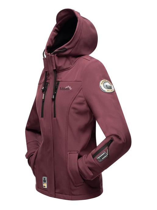 Marikoo chaqueta softshell mujer – Kleine Zicke cálida con capucha y forro polar - Image 4