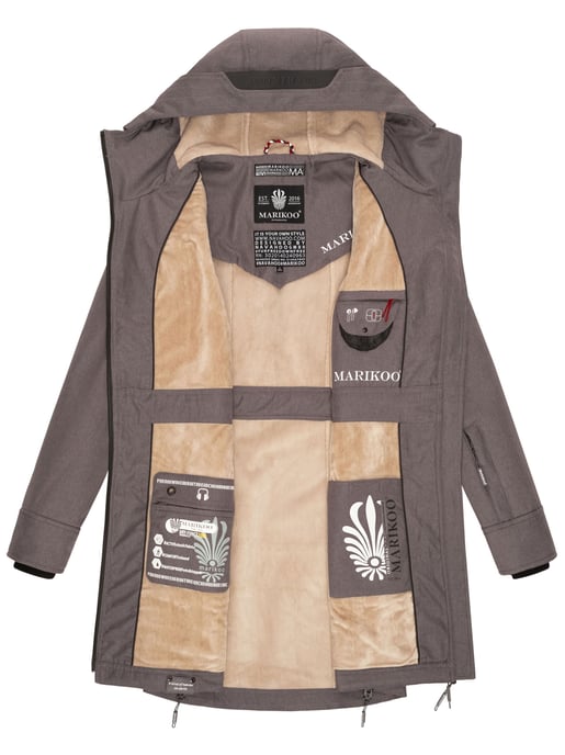 Marikoo chaqueta softshell mujer – Racquellee con capucha y forro polar - Image 6