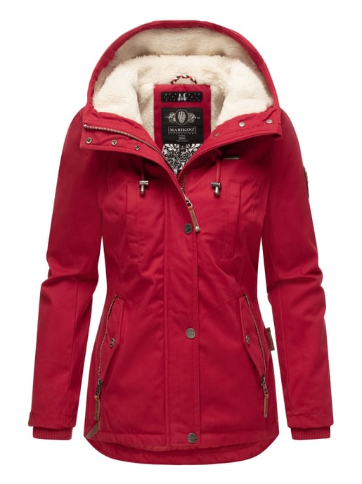 Chaqueta de invierno Marikoo para mujer con capucha y forro de borreguito - Image 1