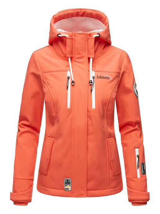 Marikoo chaqueta softshell mujer – Kleine Zicke cálida con capucha y forro polar - Image 2