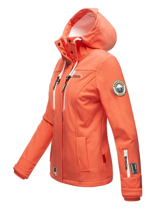 Marikoo chaqueta softshell mujer – Kleine Zicke cálida con capucha y forro polar - Image 3