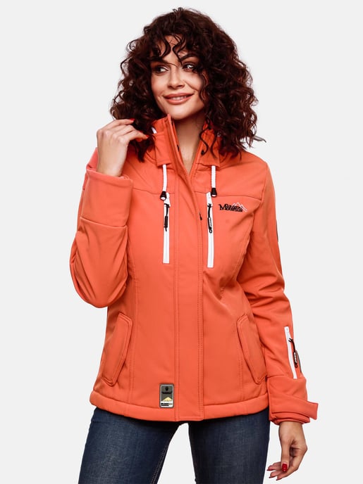 Marikoo chaqueta softshell mujer – Kleine Zicke cálida con capucha y forro polar - Image 5