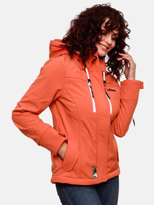 Marikoo chaqueta softshell mujer – Kleine Zicke cálida con capucha y forro polar - Image 6