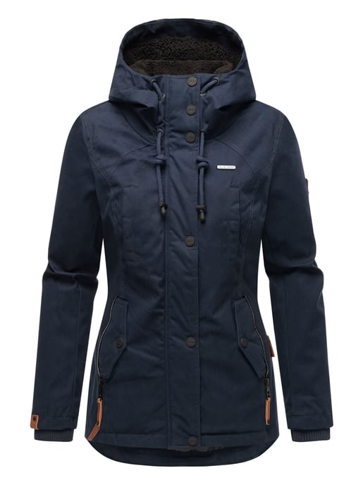 Chaqueta de invierno Marikoo para mujer con capucha y forro de borreguito - Image 2
