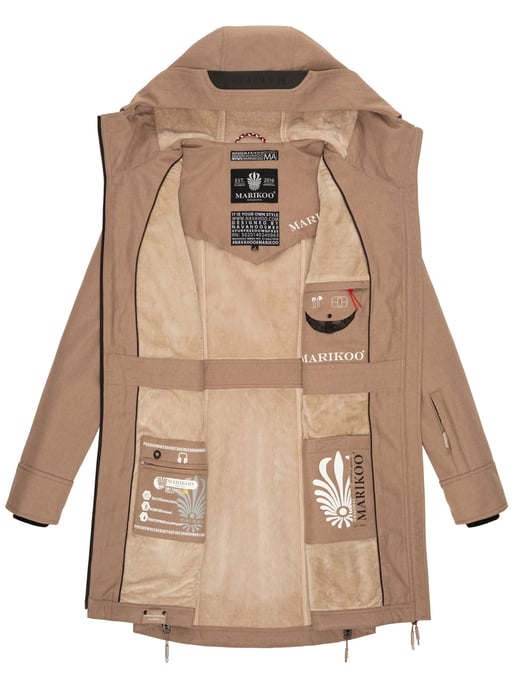 Marikoo chaqueta softshell mujer – Racquellee con capucha y forro polar - Image 6