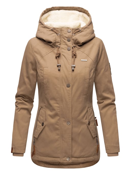 Chaqueta de invierno Marikoo para mujer con capucha y forro de borreguito - Image 2