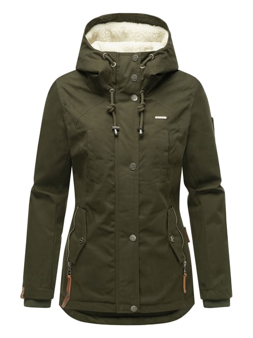 Chaqueta de invierno Marikoo para mujer con capucha y forro de borreguito - Image 2