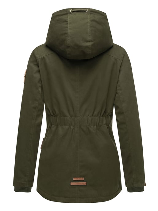 Chaqueta de invierno Marikoo para mujer con capucha y forro de borreguito - Image 4