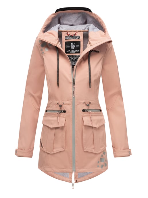 Marikoo chaqueta softshell mujer – Ulissaa con capucha y detalles reflectantes - Image 1