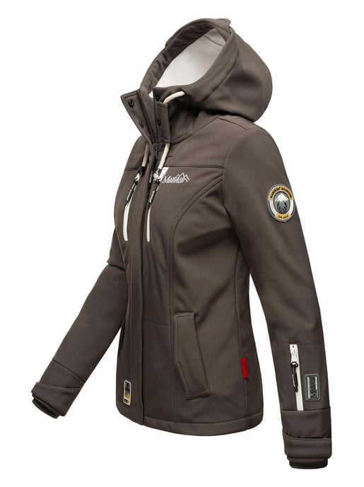 Marikoo chaqueta softshell mujer – Kleine Zicke cálida con capucha y forro polar - Image 3