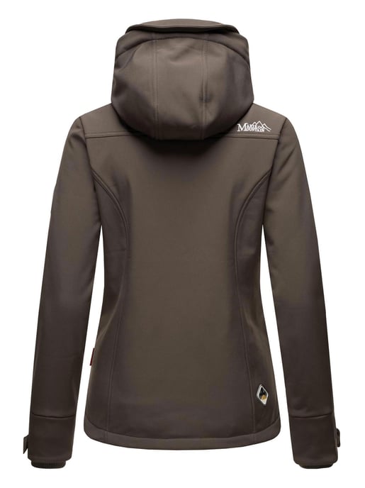 Marikoo chaqueta softshell mujer – Kleine Zicke cálida con capucha y forro polar - Image 4