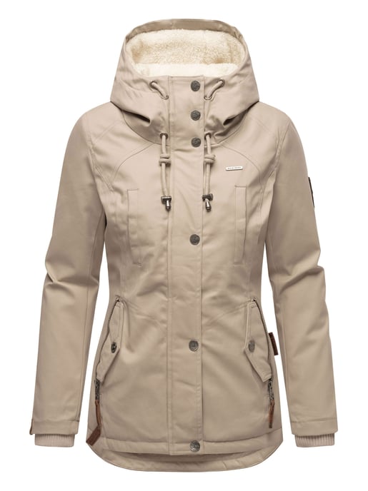 Chaqueta de invierno Marikoo para mujer con capucha y forro de borreguito - Image 2