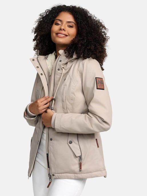 Chaqueta de invierno Marikoo para mujer con capucha y forro de borreguito - Image 5