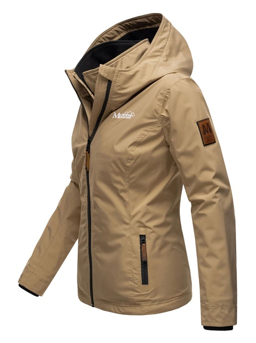 Chaqueta de entretiempo Marikoo Erdbeere para mujer con doble cuello y forro polar - Image 3