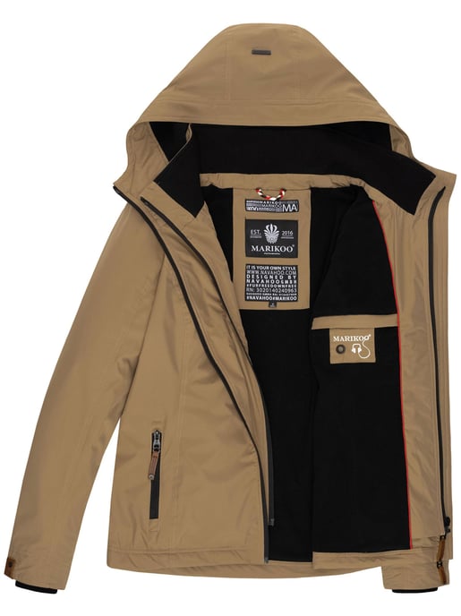 Chaqueta de entretiempo Marikoo Erdbeere para mujer con doble cuello y forro polar - Image 6