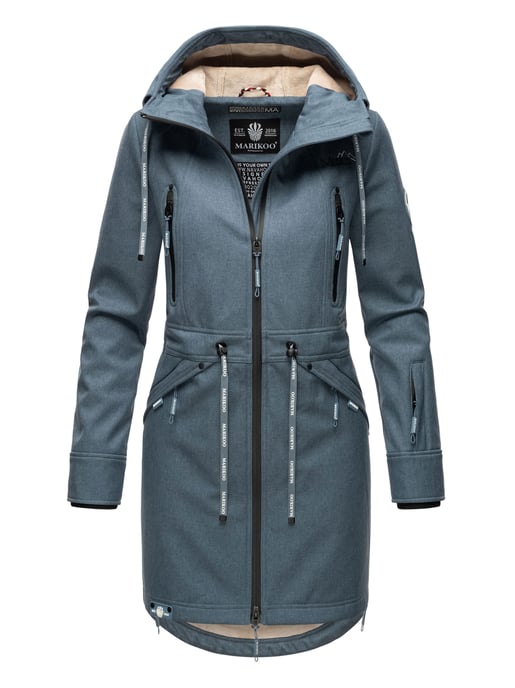 Marikoo chaqueta softshell mujer – Racquellee con capucha y forro polar - Image 1