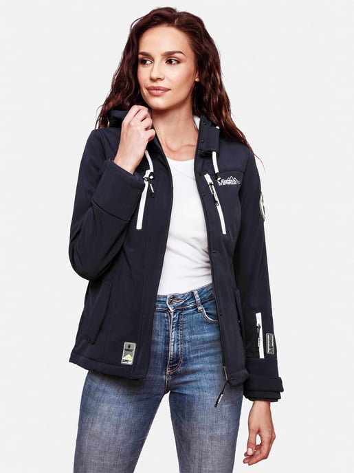 Marikoo chaqueta softshell mujer – Kleine Zicke cálida con capucha y forro polar - Image 2