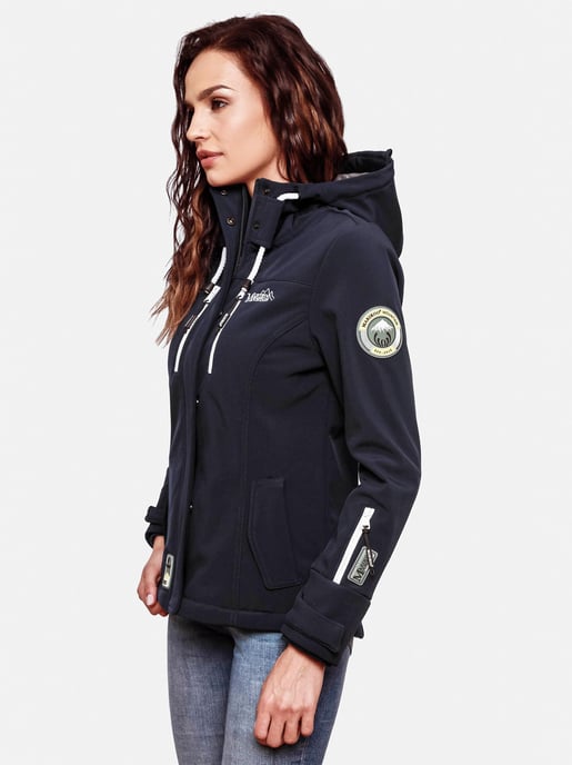 Marikoo chaqueta softshell mujer – Kleine Zicke cálida con capucha y forro polar - Image 3