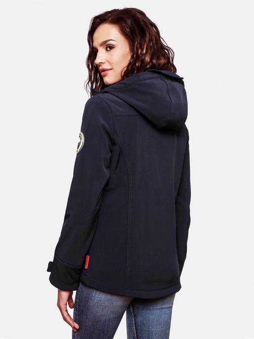 Marikoo chaqueta softshell mujer – Kleine Zicke cálida con capucha y forro polar - Image 4
