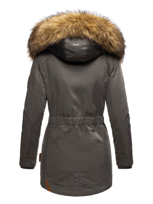 Marikoo abrigo de invierno mujer – Sanakoo cálido con cuello de pelo sintético desmontable - Image 4