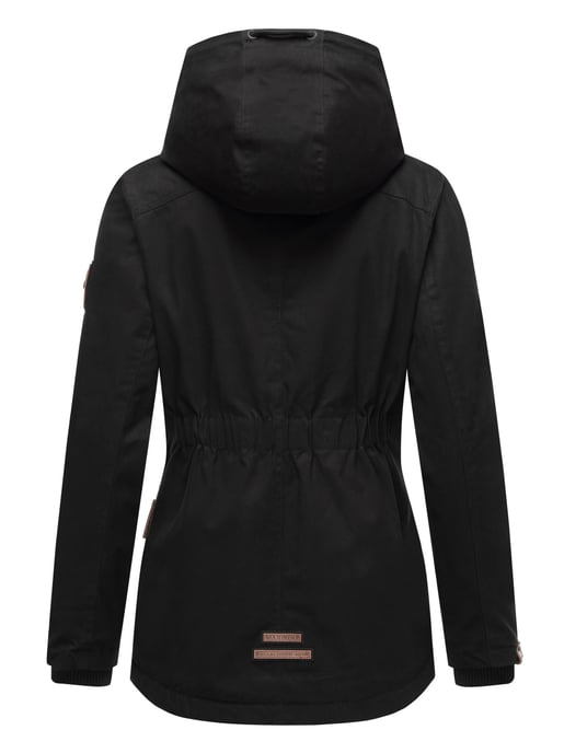 Chaqueta de invierno Marikoo para mujer con capucha y forro de borreguito - Image 4
