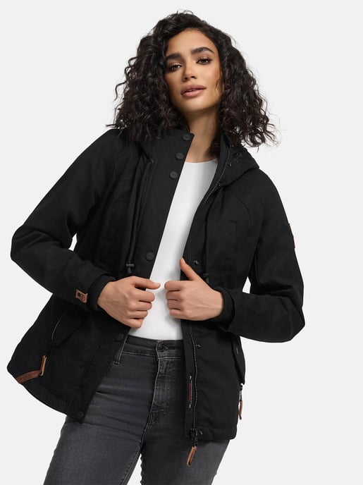 Chaqueta de invierno Marikoo para mujer con capucha y forro de borreguito - Image 5