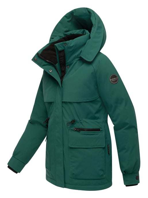 Chaqueta de invierno Marikoo Shigaraa para mujer con capucha desmontable y bolsillos magnéticos - Image 2