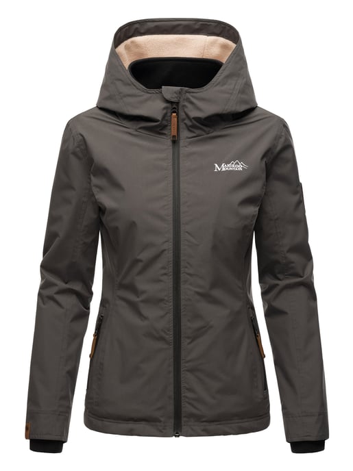 Chaqueta de entretiempo Marikoo Erdbeere para mujer con doble cuello y forro polar - Image 3