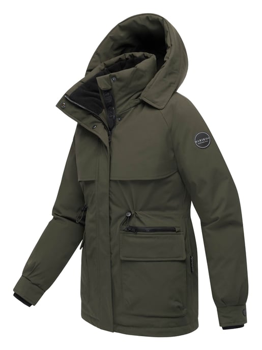 Chaqueta de invierno Marikoo Shigaraa para mujer con capucha desmontable y bolsillos magnéticos - Image 2
