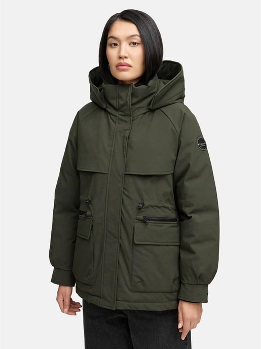 Chaqueta de invierno Marikoo Shigaraa para mujer con capucha desmontable y bolsillos magnéticos - Image 5