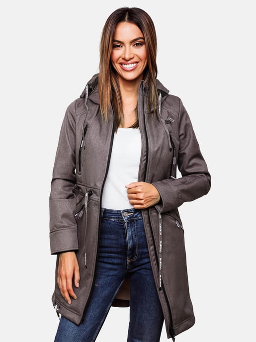 Marikoo chaqueta softshell mujer – Racquellee con capucha y forro polar - Image 2