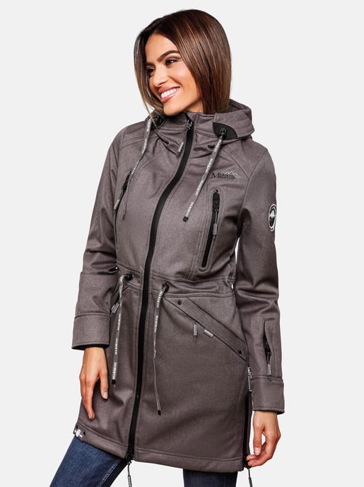 Marikoo chaqueta softshell mujer – Racquellee con capucha y forro polar - Image 3