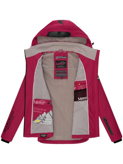 Marikoo chaqueta softshell mujer – Mount-Cho-Oyu con capucha desmontable - Image 6