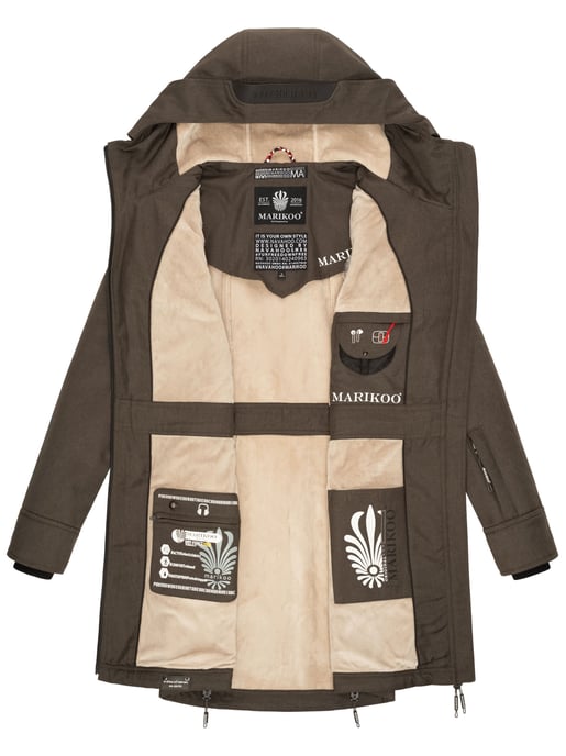 Marikoo chaqueta softshell mujer – Racquellee con capucha y forro polar - Image 6
