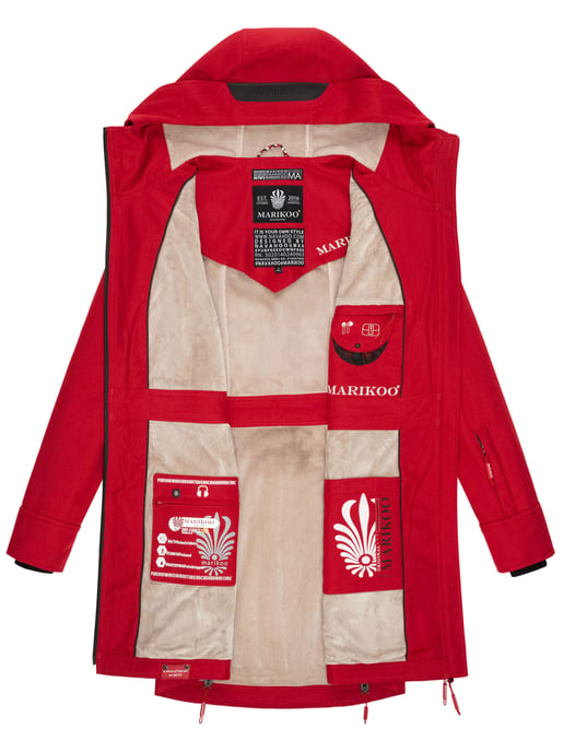 Marikoo chaqueta softshell mujer – Racquellee con capucha y forro polar - Image 6