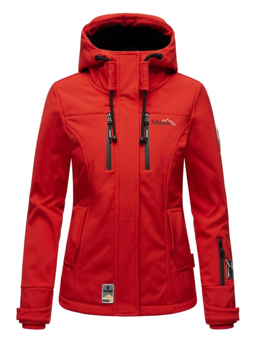 Marikoo chaqueta softshell mujer – Kleine Zicke cálida con capucha y forro polar - Image 2