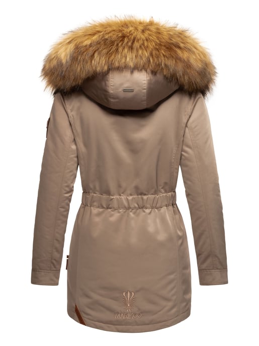 Marikoo abrigo de invierno mujer – Sanakoo cálido con cuello de pelo sintético desmontable - Image 4